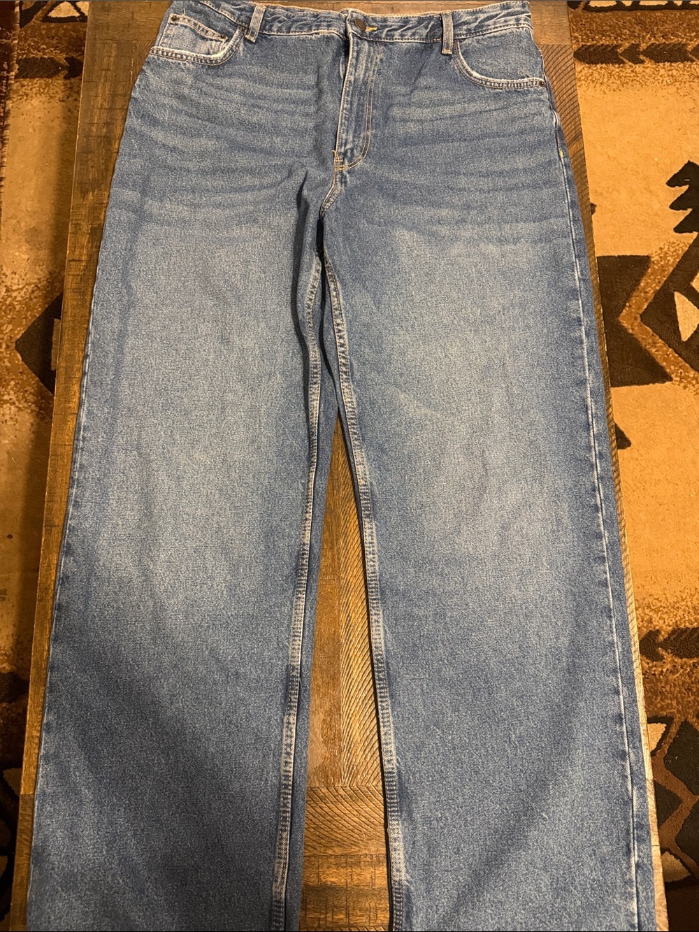 Bershka Light Blue Straight Leg Jeans